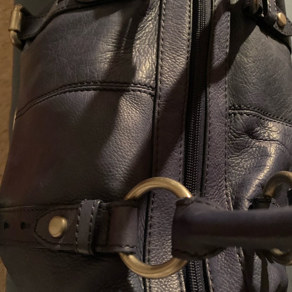 Fossil Leather Blue Purse.